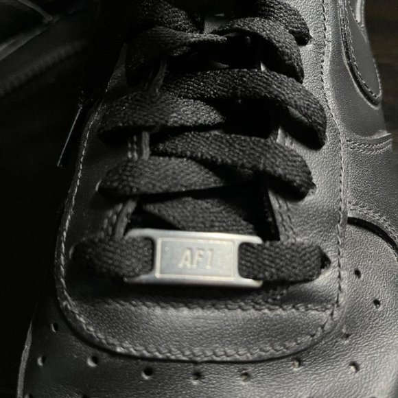 AF1 Air Force One Men's Size 12 Black Sneakers - Picture 2 of 4